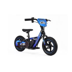 Dětské elektrické odrážedlo RIRIBIKE RTX3 24V (12”), modré, Lithiová baterie, 100W motor, Kotoučová brzda, Nastavitelné měkké PU sedátko