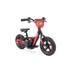 Dětské elektrické odrážedlo RIRIBIKE RTX3 24V (12”), červené, Lithiová baterie, 100W Motor, Kotoučová brzda, Nastavitelné měkké PU sedátko