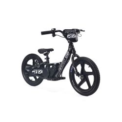 Dětské elektrické odrážedlo RIRIBIKE RTX6 24V (16”), černé, Lithiová baterie, 250W Motor, Kotoučová brzda, Nastavitelné měkké PU sedátko