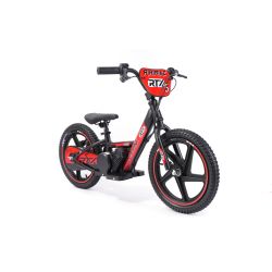 Dětské elektrické odrážedlo RIRIBIKE RTX6 24V (16”), červené, Lithiová baterie, 250W Motor, Kotoučová brzda, Nastavitelné měkké PU sedátko