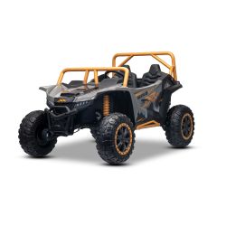 Elektrická bugina Arctic CAT XXL 4x4 24V, šedá, dvoumístná, Měkká EVA kola, Výkonné motory, Lithiová baterie, MP3 Přehrávač s Bluetoothem, odpružená zadní náprava, koženková sedadla, Originál Licence