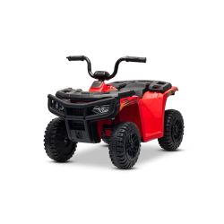 Licencovaná elektrická čtyřkolka Arctic Cat 12V se zadním pohonem, červená, LED světla, Lithiová baterie, 2 x 25W motor, Originál Licence