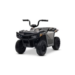 Licencovaná elektrická čtyřkolka Arctic Cat 12V se zadním pohonem, šedá, LED světla, Lithiová baterie, 2 x 25W motor, Originál Licence