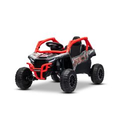 Elektrické autíčko Kawasaki TERYX KRX 1000 12V, červené, jednomístné, odpružená zadní náprava, 2,4 Ghz dálkové ovládání, Lithiová baterie, 2 x 25W Motory, Otevíratelné ochranné rámy, MP3 přehrávač se vstupem USB/AUX, Licencované