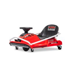 Beneo Motors driftovací Motokára 24V, červená, 300W Bezkartáčový Motor, Lithiová baterie, Drift režim s rychlostí 14 Km/h, Masivní železná konstrukce, Bezpečnostní pás, Sportovní sedadlo, Multifunkční volant
