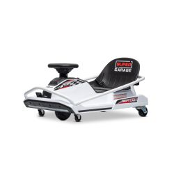 Beneo Motors driftovací Motokára 24V, bílá, 300W Bezkartáčový Motor, Lithiová baterie, Drift režim s rychlostí 14 Km/h, Masivní železná konstrukce, Bezpečnostní pás, Sportovní sedadlo, Multifunkční volant