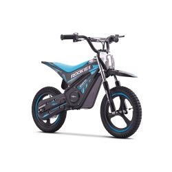 Dětská elektrická minicross motorka ROOKIE X 24V (14"), modrá, Lithiová baterie, 250W Bezuhlíkový motor, Kotoučová brzda