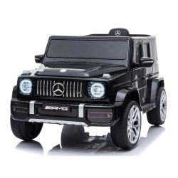 Elektrické autíčko Mercedes G63 12V, černé, Jednomístné sedadlo, Lithiová baterie, 2,4 GHz DO, 2XMOTOR, USB, Bluetooth, ORGINAL licence