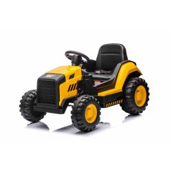 Licencovaný elektrický Bagr Caterpillar, Jednomístný, žlutý, USB vstupem na MP3 Přehrávači, Zadním pohonem s 2 x 30W Motory a Lithiovou baterií