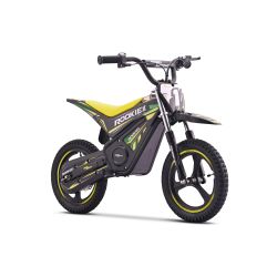 Dětská elektrická minicross motorka ROOKIE X 24V (14"), zelená, Lithiová baterie, 250W Bezuhlíkový motor, Kotoučová brzda