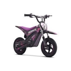 Dětská elektrická minicross motorka ROOKIE 24V (12"), fialová, Lithiová baterie, 250W Bezuhlíkový motor, Kotoučová brzda