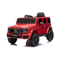 Elektrické autíčko Mercedes G580 12V, červené, 2,4 GHz diaľkové ovládanie, Bluetooth, USB / SD Vstup, Lítiová batéria, LED svetlá, ORIGINÁL licencia