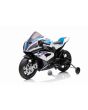 Elektrická Motorka BMW HP4 RACE 12V, bílé, Licencované, Pomocná kolečka, měkká EVA kola, 2 x 35W motor, Odpružení, kovový rám, kovová vidlice