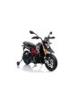 Elektrická Motorka APRILIA DORSODURO 900, Licencované, 12V baterie, EVA měkké kola, 2 x 18W motor, Odpružení, kovový rám, kovová vidlice, pomocná kolečka, Šedé