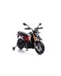 Elektrická Motorka APRILIA DORSODURO 900, Licencované, 12V baterie, EVA měkké kola, 2 x 18W motor, Odpružení, kovový rám, kovová vidlice, pomocná kolečka, červené