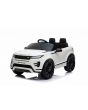Elektrické autíčko Range Rover Evoque, Jednomístné, bílé, Koženková sedadla, MP3 přehrávač s přípojkou USB / SD, Pohon 4x4, Baterie 12V10AH, EVA kola, Odpružená náprava, Klíčová třípolohové startování, 2,4 GHz Bluetooth Dálkový Ovladač, Licence