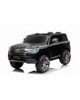 Elektrické autíčko Toyota Landcruiser 12V, černé, Koženkové sedátko, 2,4 GHz dálkové ovládání, USB/AUX Vstup, Odpružení, 12V baterie, Měkká EVA kola, 2 X 35W MOTOR, ORIGINAL licence