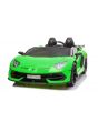 Elektrické autíčko Lamborghini Aventador 12V Dvoumístné, Zelené, 2,4 GHz dálkové ovládání, USB / SD Vstup, odpružení, vertikální otvírací dveře, měkké EVA kola, 2X MOTOR, ORIGINAL licence