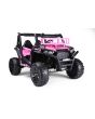 Elektrické autíčko UTV 24V, Růžové, dvoumístné, 2 x 200 W Motor, Lithiová baterie, EVA kola, odpružené nápravy, ektrická brzda, čalouněné sedadlo, 2,4 GHz DO, LED světla, USB, AUX