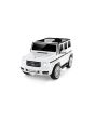 Elektrické autíčko Mercedes G, bílé, Jednomístné sedátko, Lithiová baterie, 2,4 GHz DO, 2XMOTOR, USB, SD karta, ORGINAL licence