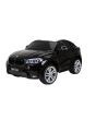 Elektrické autíčko BMW X6 M, 2 místní, 2 x 120W motor, 12V, elektrická brzda, 2,4 GHz dálkové ovládání, otvíravé dveře, EVA kola, kožené sedadlo, 2 X MOTOR, černé, ORGINAL licence