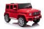 Elektrické autíčko Mercedes G500 12V, červené, 2,4GHz dálkové ovládání, USB/SD Vstup, odpružení, Lithiová baterie, LED světla, ORIGINÁL licence