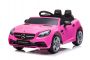 Elektrické autíčko Mercedes-Benz SLC 12V, růžové, Koženkové sedátko, 2,4 GHz dálkové ovládání, USB/AUX Vstup, Zadní odpružení, LED Světla, Měkká EVA kola, 2 X 30W MOTOR, ORIGINÁL licence