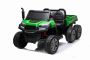 Farmářské elektrické autíčko RIDER 6X6 24V s pohonem čtyř kol 4 X 200W, 24V10Ah baterie, EVA kola, široké dvoumístné sedadlo, Odpružené nápravy, 2,4 GHz Dálkový ovladač, Dvoumístné, MP3 přehrávač se vstupem USB / SD, Bluetooth
