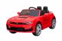 Elektrické autíčko Chevrolet Camaro 12V, červené, 2,4 GHz dálkové ovládání, Otevírací dveře, EVA kola, LED Světla, kožené sedátko, 2 X MOTOR, USB/SD Vstup, ORGINAL licence