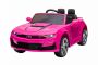 Elektrické autíčko Chevrolet Camaro 12V, růžové, 2,4 GHz dálkové ovládání, Otevíravé dveře, EVA kola, LED Světla, koženkové sedátko, 2 X MOTOR, USB/SD Vstup, ORGINAL licence