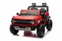 Elektrické autíčko Ford Bronco XL s pohonem zadních kol, licencované (Dvoumístné), červené, Lithiová baterie, Vysoký podvozek, Dvě sedadla, Odpružená zadní náprava, 2,4 GHz Dálkový ovladač, MP3 přehrávač se vstupem USB, LED světla