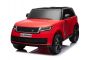 Elektrické autíčko Range Rover model 2023, Dvoumístné, červené, Koženková sedadla, Rádio se vstupem USB, Zadní Pohon s odpružením, 12V7AH Baterie, EVA kola, Klíčové třípolohové startování, 2,4 GHz Dálkový Ovladač, Licencováno