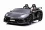 Elektrické autíčko Lamborghini Aventador 24V Dvoumístné, černé lakované, 2,4 GHz DO, Měkké PU Sedadla, LCD Displej, odpružení, vertikální otvírací dveře, měkké EVA kola, 2 X 45W MOTOR, ORIGINAL licence