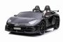 Elektrické autíčko Lamborghini Aventador 24V Dvoumístné, černé lakované, 2,4 GHz DO, Měkké PU Sedadla, LCD Displej, odpružení, vertikální otvírací dveře, měkké EVA kola, 2 X 45W MOTOR, ORIGINAL licence