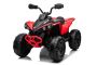 Elektrická čtyřkolka Can-am Renegade, červená, jednomístná, odpružená přední a zadní náprava, LED Světlá, 12V baterie, 2 x 35W Motory, měkká EVA kola, MP3 přehrávač se vstupem USB/AUX, Licencovaná