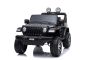 Elektrické autíčko Jeep Wrangler, Jednomístné, černé, Koženková sedadla, Rádio s Bluetooth přehrávačem, SD / USB vstup, Pohon 4x4, 12V10Ah Baterie, EVA kola, Odpružená náprava, 2,4 GHz Dálkové Ovládání