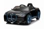 Elektrické autíčko BMW i4, černé, 2,4 GHz dálkové ovládání, USB/AUX/Bluetooth přípojka, odpružení, 12V baterie, LED světla, 2 X MOTOR, ORIGINAL licence
