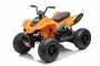 Licencovaná elektrická čtyřkolka McLaren Racing MCL 12V 4X4, oranžová, měkká EVA kola, DÁLKOVÉ OVLÁDÁNÍ, koženkové sedátko, odpružená zadní náprava, 4 x 35W motor, LED světla, 12V10Ah baterie