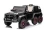 Elektrické autíčko Mercedes-Benz G63 AMG 6X6, Jednomístné, černé, 6 Koles s nezávislým odpružením, Pohon 4 x 45W, 12V10AH Baterie, Plastová kola a sedátko, Dálkové ovládání, Licencované