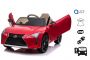 Elektrické autíčko Lexus LC500, 12V, 2,4 GHz dálkové ovládání, USB / SD Vstup, odpružení, otevírací dveře směrem nahoru, 2 X MOTOR, červené, ORIGINAL licence