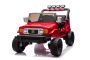 Elektrické autíčko Toyota FJ Cruiser XXL s pohonem 4x4, licencované (Dvoumístné), červené, Přenosná lithiová baterie, Vysoký podvozek, Dvě sedadla, Odpružená zadní náprava, 2,4 GHz Dálkový ovladač, MP3 přehrávač s Bluetoothem, LED světla