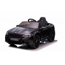 Elektrické autíčko BMW M5 24V, černé, Měkké EVA kola, Motory: 2x 24V, Kapacita baterií 24V, LED Světla, 2,4 GHz dálkové ovládání, MP3 Přehrávač, Měkké PU sedátko, ORIGINÁL licence