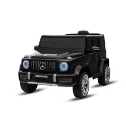 Elektrické autíčko Mercedes G, černé, Jednomístné sedátko, Lithiová baterie, 2,4 GHz DO, 2XMOTOR, USB, SD karta, ORGINAL licence