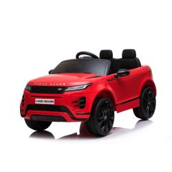 Elektrické autíčko Range Rover Evoque, Jednomístné, červené, Koženková sedadla, MP3 Přehrávač s přípojkou USB / SD, Pohon 4x4, Baterie 12V10AH, EVA kola, Odpružená náprava, Klíčová třípolohové startování, 2,4 GHz Bluetooth Dálkový Ovladač, Licence