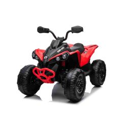 Elektrická čtyřkolka Can-am Renegade, červená, jednomístná, odpružená přední a zadní náprava, LED Světlá, 12V baterie, 2 x 35W Motory, měkká EVA kola, MP3 přehrávač se vstupem USB/AUX, Licencovaná