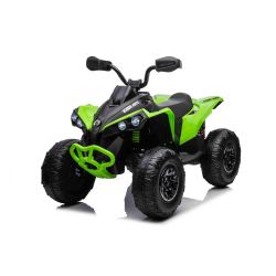 Elektrická čtyřkolka Can-am Renegade, zelená, jednomístná, odpružená přední a zadní náprava, LED Světlá, 12V baterie, 2 x 35W Motory, měkká EVA kola, MP3 přehrávač se vstupem USB/AUX, Licencovaná