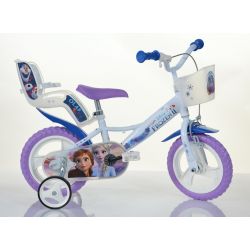DINO Bikes - Dětské kolo 12 "124RLFZ3 se sedačkou pro panenku a košíkem - Frozen 2 2019