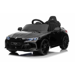 Zánovní elektrické autíčko BMW M4, černé, 2,4 GHz dálkové ovládání, USB/Aux Vstup, odpružení, 12V baterie, LED Světla, 2 X MOTOR, ORIGINAL licence