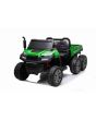 Farmářské elektrické autíčko RIDER 6X6 24V s pohonem čtyř kol 4 X 200W, 24V10Ah baterie, EVA kola, široké dvoumístné sedadlo, Odpružené nápravy, 2,4 GHz Dálkový ovladač, Dvoumístné, MP3 přehrávač se vstupem USB / SD, Bluetooth