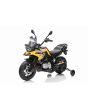 Elektrická Motorka BMW F850 GS, Licencované, 12V baterie, EVA měkká kola, 2 x 35W motor,LED Světla, Pomocná kolečka, žlutá